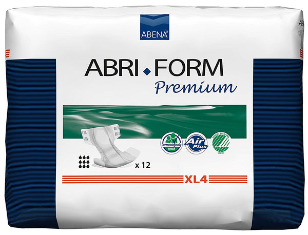 Abena Abri-Form Premium Briefs, X-Plus, Extra-Large (XL), Case/48 (4/12s)