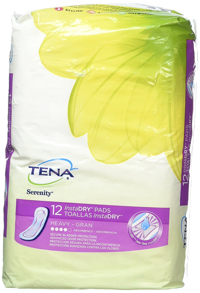 Tena Serenity InstaDry Pads Heavy - 12 ct