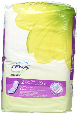 Tena Serenity InstaDry Pads Heavy - 12 ct