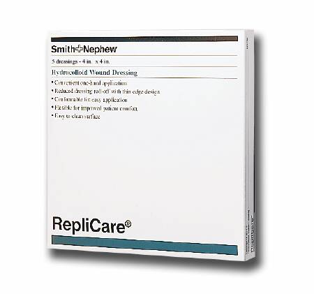 Smith & Nephew Hydrocolloid Dressing Replicare 4 X 4" #483100 5/BX