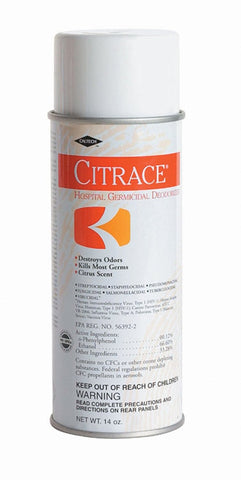 Citrace Aerosol Germicidal Disinfectants DEODORIZER, CITRACE, 14oz CS/12
