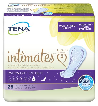 TENA Intimates Bladder Control Pads-Absorbency Overnight Description Very Long Packaging Economy, PK/28