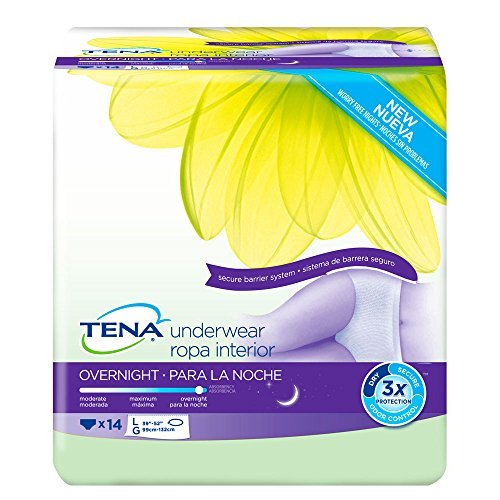TENA Overnight Underwear, Large, 56 Count by TENA
