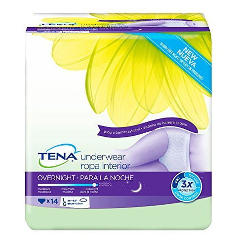TENA Overnight Underwear, Large, 56 Count by TENA