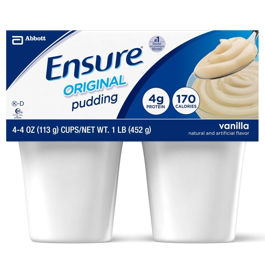 Ensure Original Pudding Vanilla 4-4oz Cups per Pack - 1 Case of 48