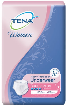 TENA Women Protective Underwear, Super Plus Absorbency, Large, Pack/16