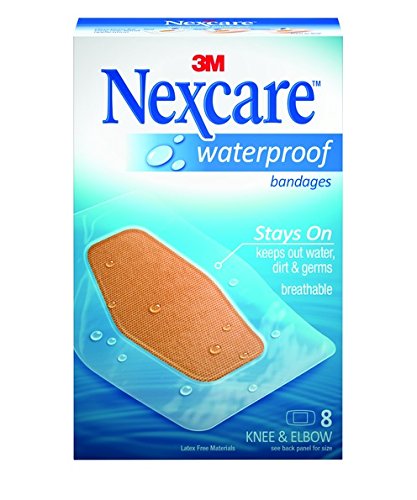 Nexcare Waterproof Clear Bandage, Knee and Elbow, 8-Count Packages (Pack of 24)