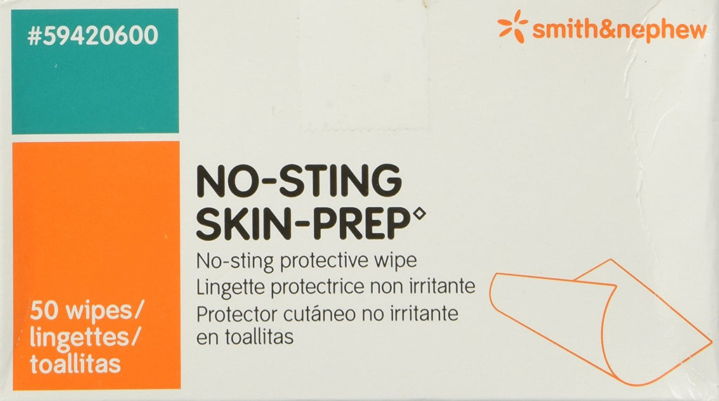 Smith and Nephew No Sting Prep Wipes (Box of 50 Wipes)