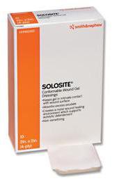 Solosite Conformable Hydrogel Dressing 2"x2" Square, Nonwoven Gauze, (10 Each)