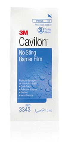 3M Cavilon No-Sting Liquid Barrier Film 1mL Wands - 1/Case of 100