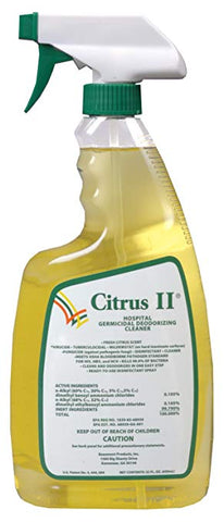 Citrus II Hospital Germicidal Deodorizing Cleaner with Trigger Spray, 22oz