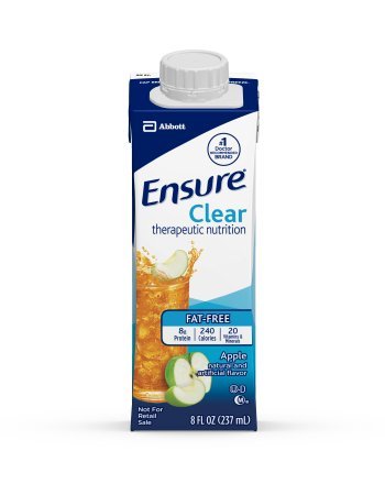 4 Pack - Ensure Clear Apple, 8 oz bottles, (Case of 24)