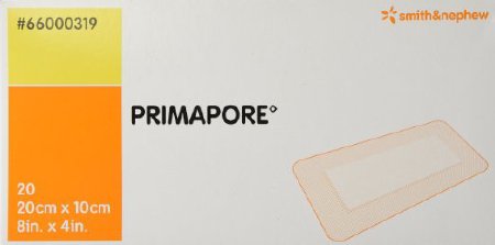 5466000319BX - PRIMAPORE Adhesive Non-Woven Wound Dressing, 8 x 4