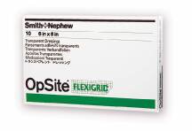 Smith And Nephew Opsite Flexigrid Transparent Adhesive Dressing 6" X 8" - Box of 10 - Model 66024631