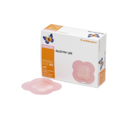 Smith & Nephew Foam Dressing Allevyn Life 5 1/16 X 5.1/16" Quadrilobe Sterile (#66801068, Sold Per Box)