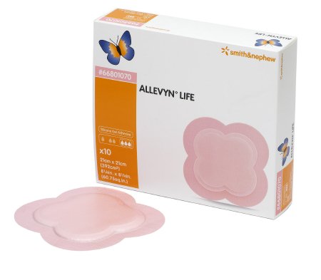 Foam Dressing Allevyn Life 8.25 X 8.25" Quadrilobe Sterile (#66801070, BOX)