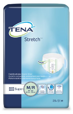 Tena Super Stretch Briefs Med/Reg Cs/56 (2/28s)