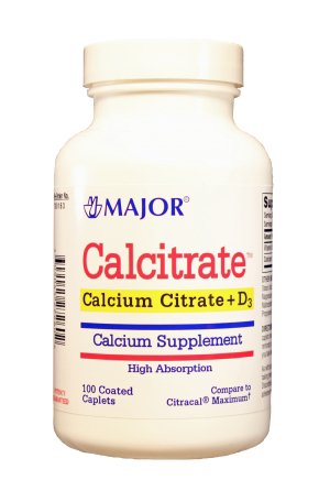 Calcitrate - Calcium with Vitamin D Supplement - 250 IU / 315 mg Strength - Tablet - 60 per Bottle-McK