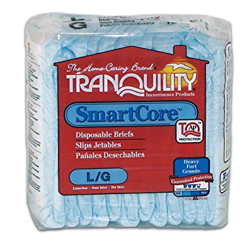 Tranquility SmartCore Brief Large 45" - 58", Blue (4 Bags of 12)