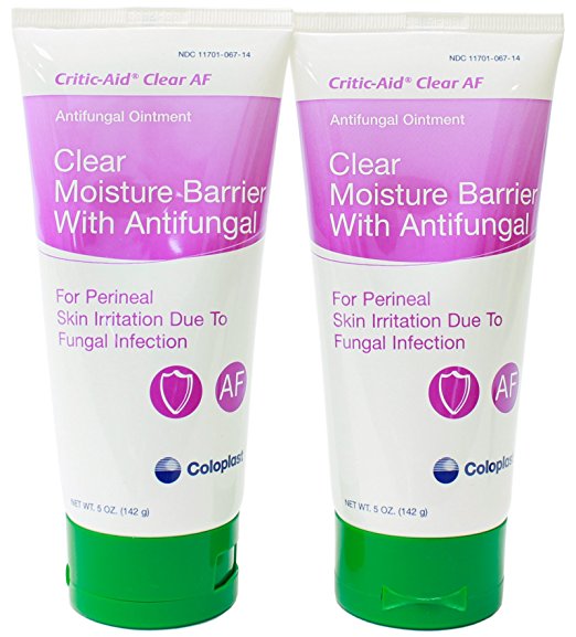 Critic-Aid Clear Antifungal Moisture Barrier Ointment - 5 Ounce Tube - Pack of 2