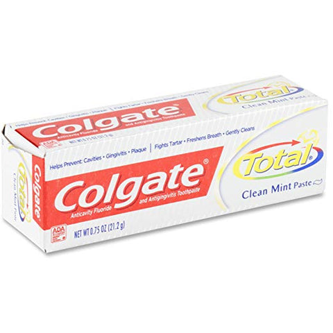 Colgate 76311 Total Clean Mint Toothpaste.75 oz Tube (Case of 24)
