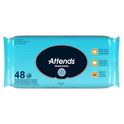 ATTENDS WASLOTH WET UNSCENTED 48/PK 12PK/CS