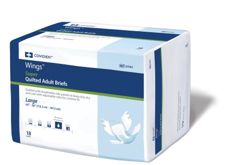 Covidien Adult Incontinent Brief Tab Closure Large Disposable Heavy Absorbency, CS/72