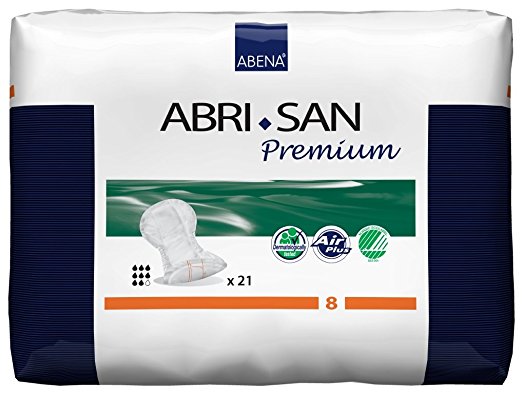 Abena Abri-San Premium Incontinence Pads, Size 8 - Maxi, 21 Count - 3 Kings Medical Supplies