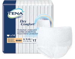 TENA Protective Underwear, Regular Absorbency Regular/XLarge/55-66"/Pack of 14