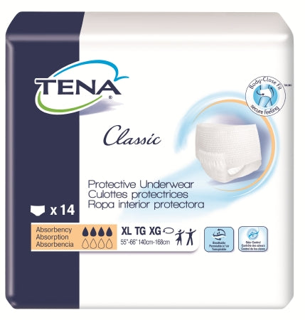 SCA 72516 Tena Classic Pull-Ons, Extra-Large (XL) 55-67", CS/56 (4 Packs of 14)