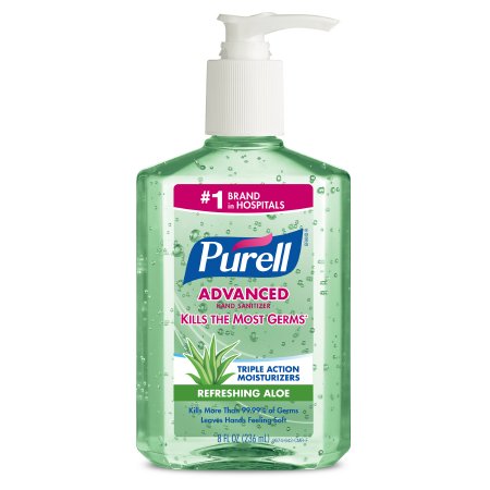 PURELL 967412CT Advanced Instant Hand Sanitizer Gel, Fresh Scent, 8 oz Bottle, CS/12 - 3 Kings Medical Supplies