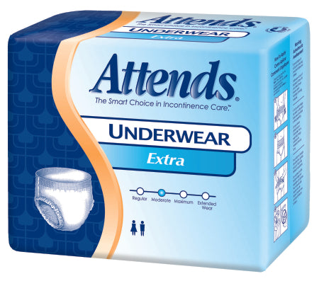 Attends Protective Underwear, DermaDry, Large, Unisex , 25 Count (Pack of 4)