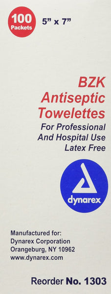 Antiseptic Wipe Benzalkonium BZK First Aid Wipes 100/Box
