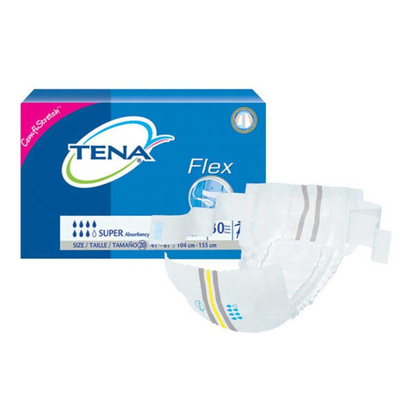 SCA 67807 Tena Flex Belted Super Briefs XL (Size 20) Case/90 (3 bags of 30)