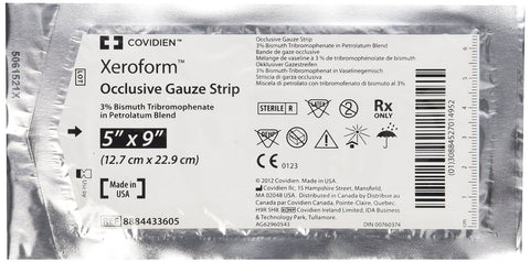 Xeroform Petrolatum Gauze Dressing 5" x 9", Box of 50