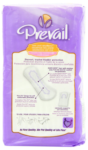 First Quality PV-926 Prevail Bladder Control Pad Light Abs, 7.5" Length, CS/312