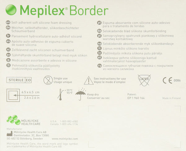 Mepilex Border 6 x 6 in./Box of 5