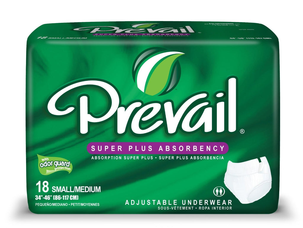 First Quality PVR-512 Prevail Adjustable Underwear Heavy Abs SM/Med 28-46, PK/18
