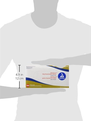 Synthetic Vinyl Powder Free Glove with Size: Medium 100 count