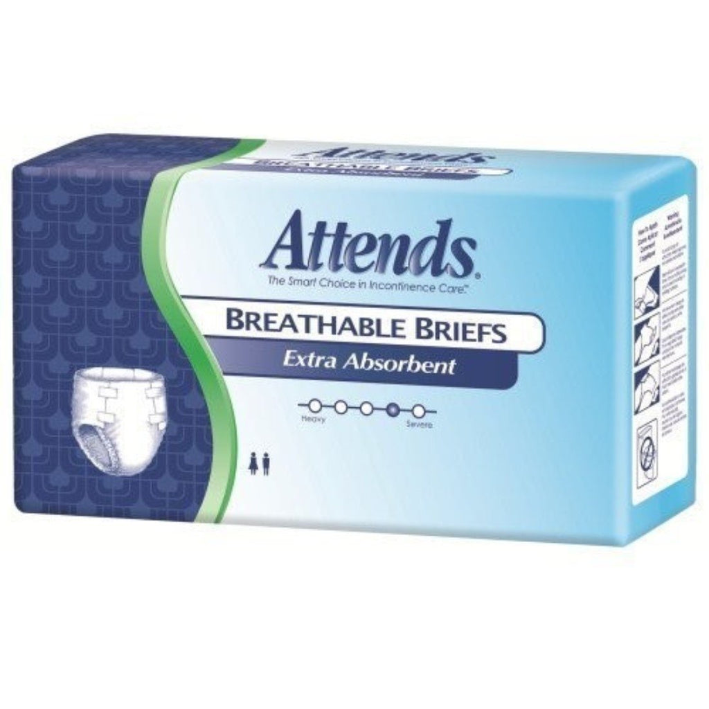 Attends Extra Absorbent Breathable Briefs, X-Small-96 Per Case