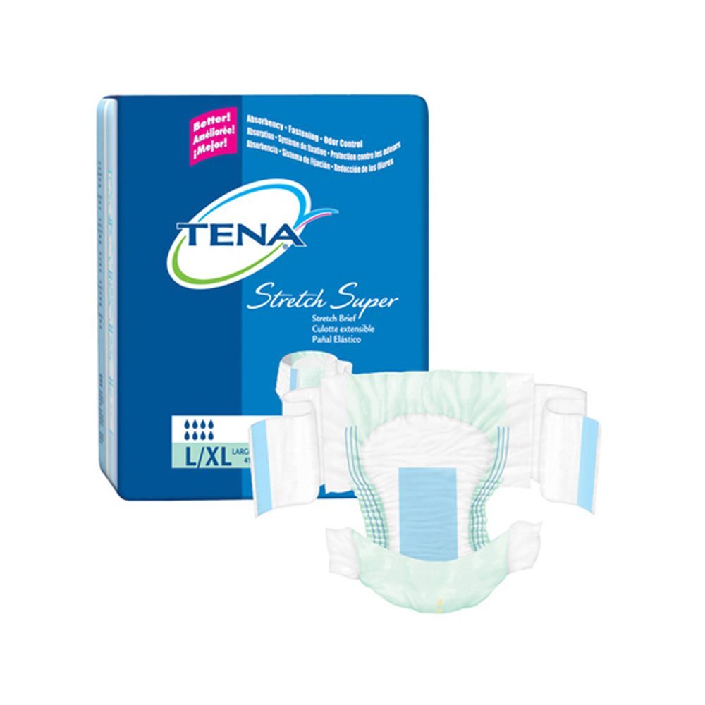 SCA Tena 67903 Super Stretch Large/Extra Large Briefs 56/Case (2 Packs of 28)