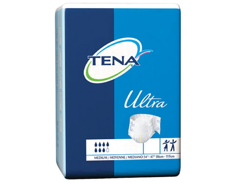 TENA Ultra Incontinence Briefs - White Medium Case of 80 - SCT67200_CS