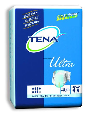 Tena Ultra Brief Purple/40 to 50"/Case of 80