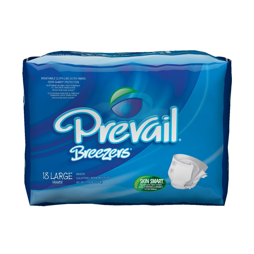 Prevail Breezers Adult Briefs, X-Large, 15 Count