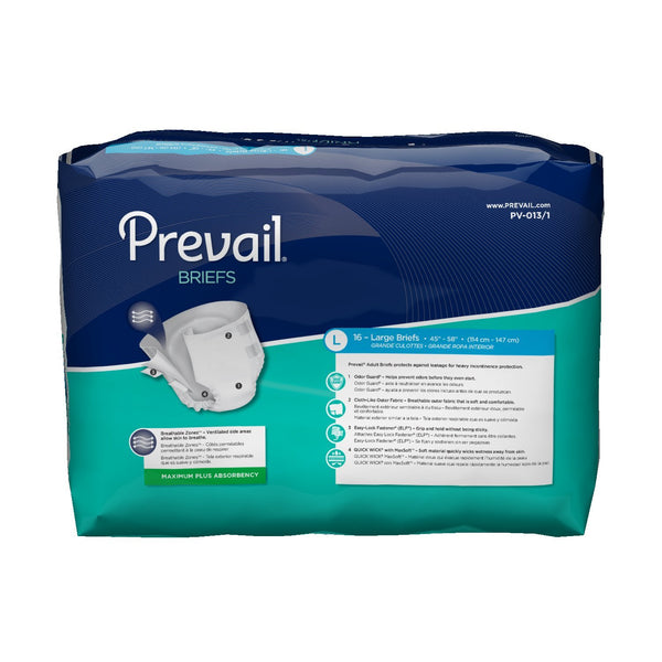 Prevail Briefs Youth Case of 96 (6 Packs of 16) - PV-015