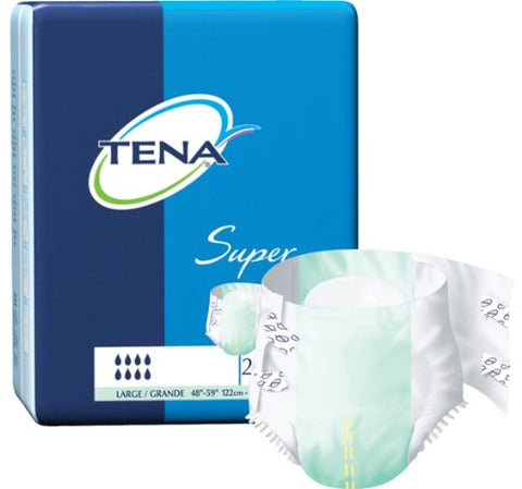 Tena Super Fitted Briefs Size Large Case of 56 (2/28s)