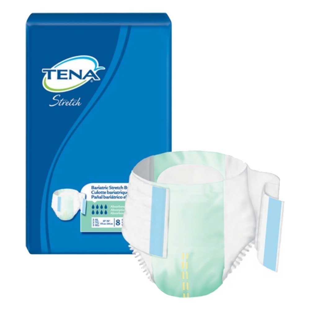 SCA 61391 Tena Bariatric Briefs 3XL XXXL, Waists 64-95 in. CS/32 (4 Packs of 8)