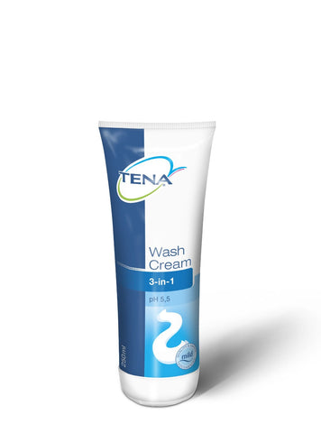 Tena Wash Cream 3 In 1 Cleanse Restore & Protect Skin Incontinence Care (250ml)