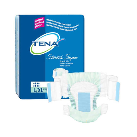 SCA Tena® Super Stretch Incontinent Briefs, Large/X-Large 41-64 Inch Waist/ Hip, - PK/28
