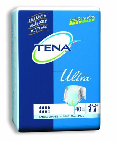 Tena Ultra Brief Large 48" - 59" - 2 Packs of 40 (80 total) 67300